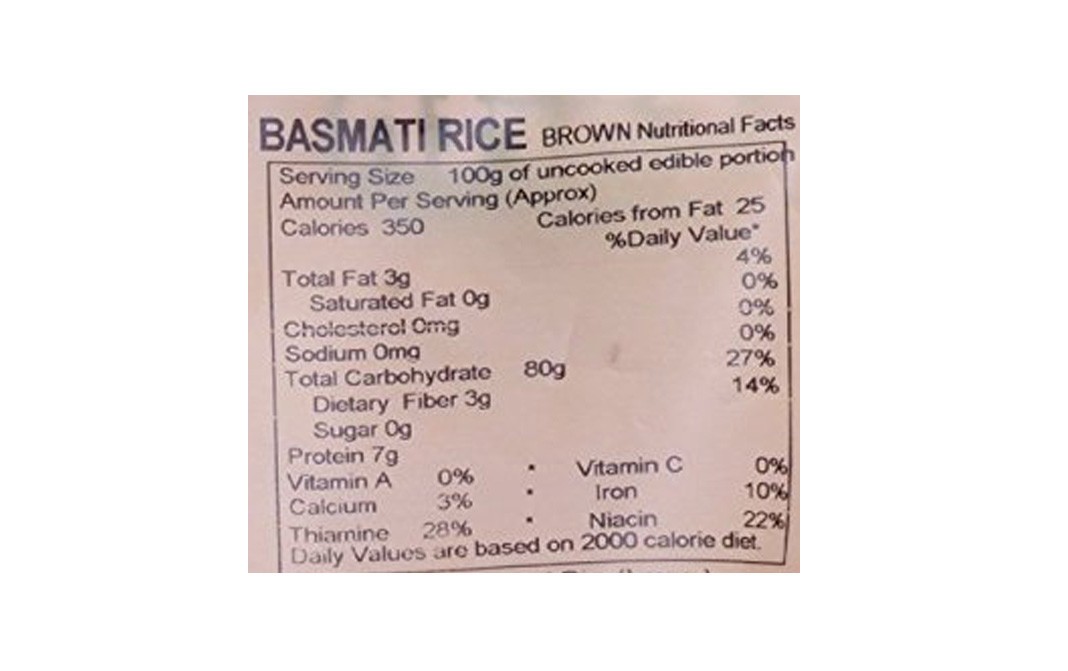 Go Earth Organic Basmati Rice Brown    Pack  1 kilogram